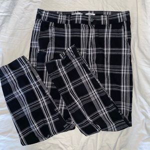 black and white plaid pants🤍🖤